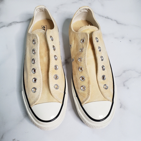 Converse Laceless Slip On Low Top Sneakers Size 8 Yellow - Picture 8 of 8